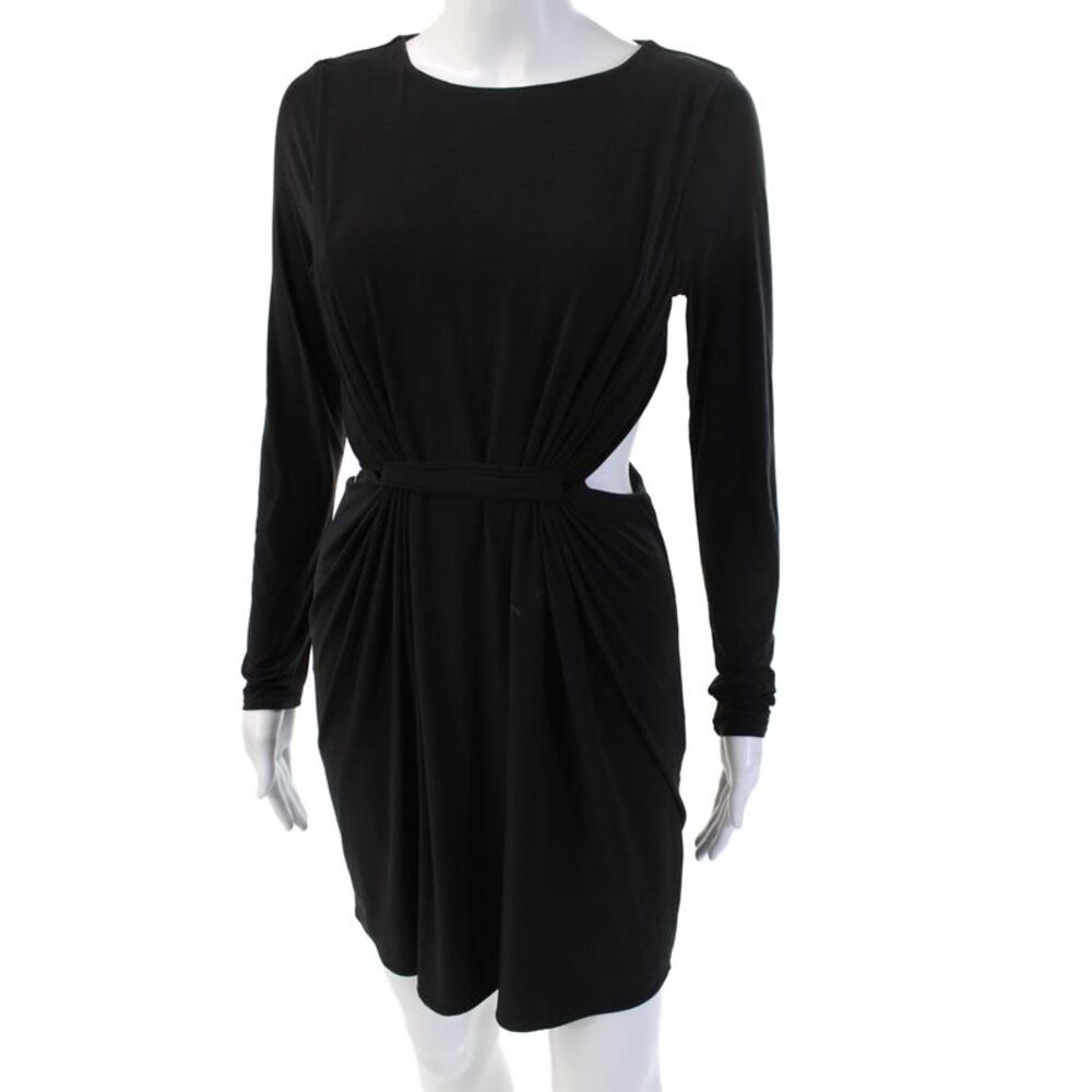 T Bags Los Angeles Womens Bodycon Mini Dress Black Long Sleeve Size S